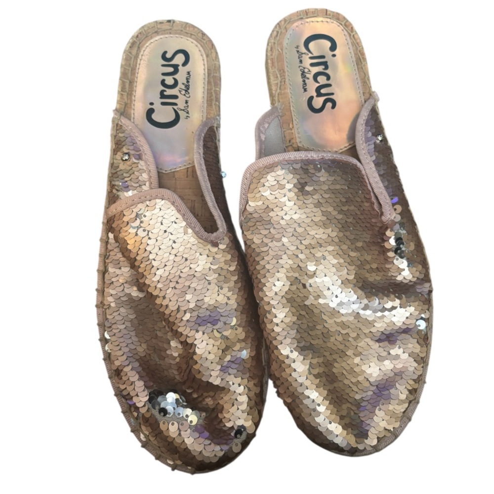 Sam Edelman Kerry Sequin Slip On Mules Size 8